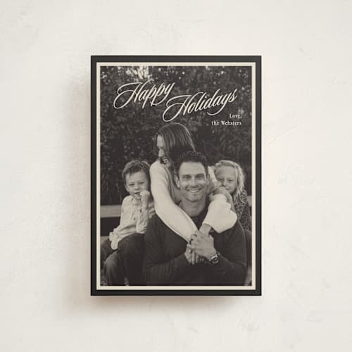 This is a inkwell petite holiday cards with standard by Ani Somi called classic portrait printing on signature in petite