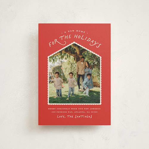 This is a candied apple petite holiday cards with standard by Erica Krystek called new holiday home printing on signature in petite