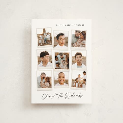 This is a snow christmas postcards with standard by Hooray Creative called nine snapshots printing on signature in postcard