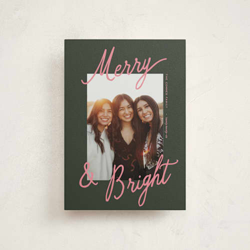 This is a mistletoe christmas postcards with standard by Pixel and Hank called jottings printing on signature in postcard