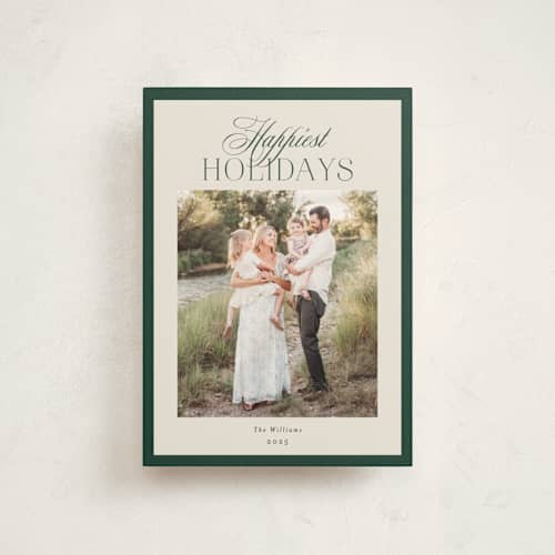 This is a evergreen christmas postcards with standard by Carolyn Nicks called refined bliss printing on signature in postcard
