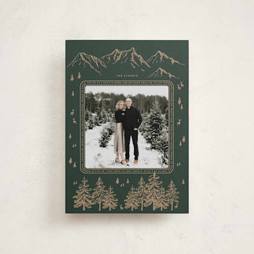 This is a pine christmas postcards with standard by Sherley Ferreira called the heaven and nature sing printing on signature in postcard