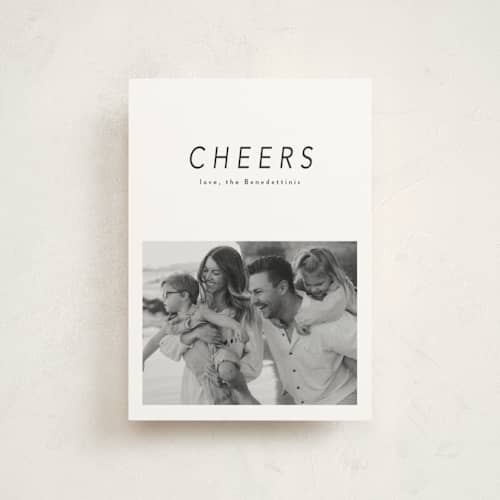 This is a charcoal christmas postcards with standard by Lucrecia Caporale called aera printing on signature in postcard