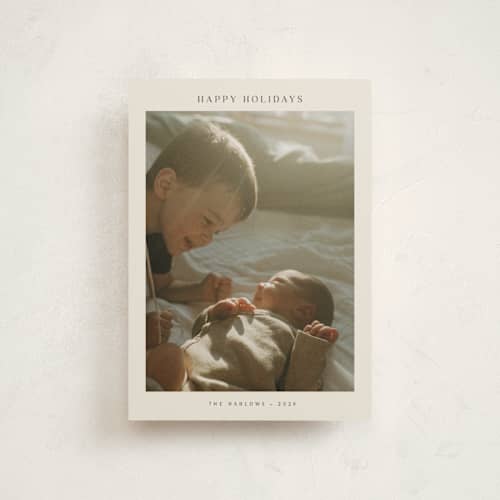This is a vanilla christmas postcards with standard by Nicole Walsh called harlow printing on signature in postcard