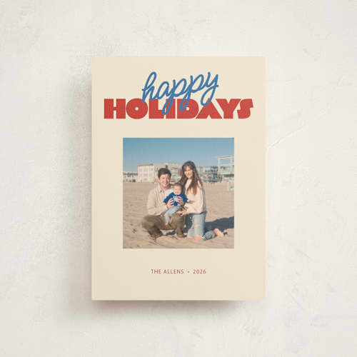 This is a americana christmas postcards with standard by Inkblot Design called holiday poster printing on signature in postcard
