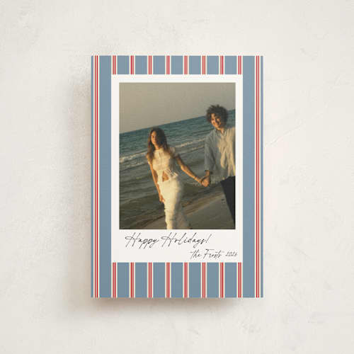 This is a adriatic christmas postcards with standard by Studio Suku called coastal stripes printing on signature in postcard