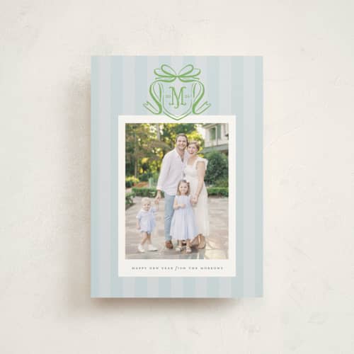 This is a frost christmas postcards with standard by Pink House Press called southern charm printing on signature in postcard