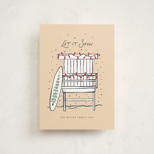 This is a eggnog christmas postcards with standard by JeAnna Casper called beach christmas printing on signature in postcard