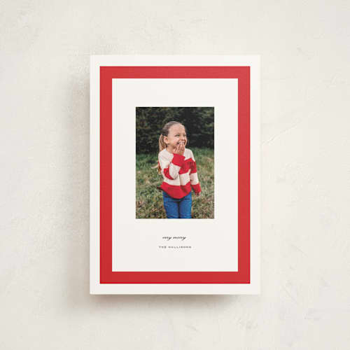 This is a poinsettia christmas postcards with standard by Sara Hicks Malone called merry reverie printing on signature in postcard