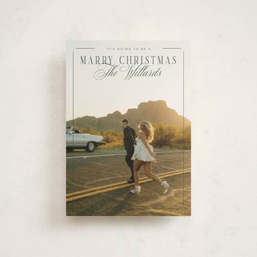This is a mistletoe christmas postcards with standard by Keen Peachy called marry christmas printing on signature in postcard
