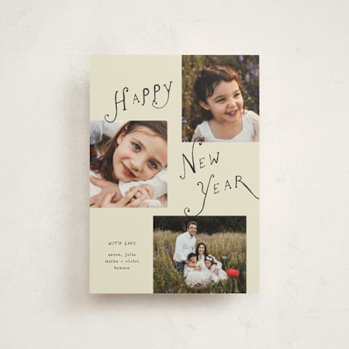 This is a ink christmas postcards with standard by Kelly Watkins called poet printing on signature in postcard
