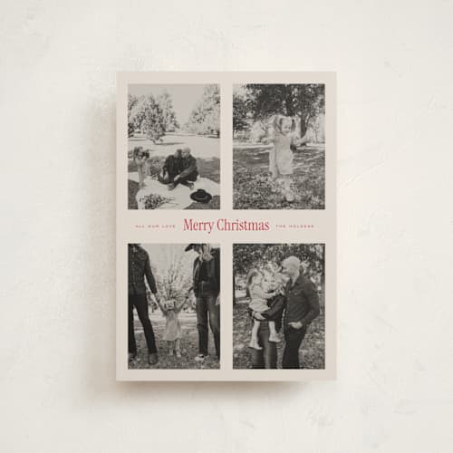 This is a eggnog christmas postcards with standard by Leah Bisch called windowpane printing on signature in postcard