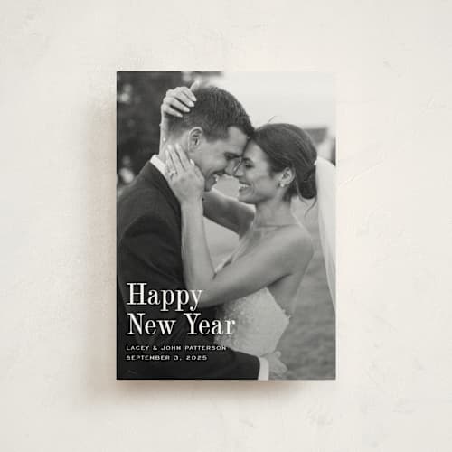 This is a snow christmas postcards with standard by Megan Davis called eternally merry printing on signature in postcard