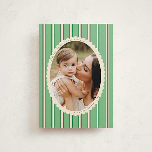 This is a mint christmas postcards with standard by Morgan Kendall called historic frame printing on signature in postcard