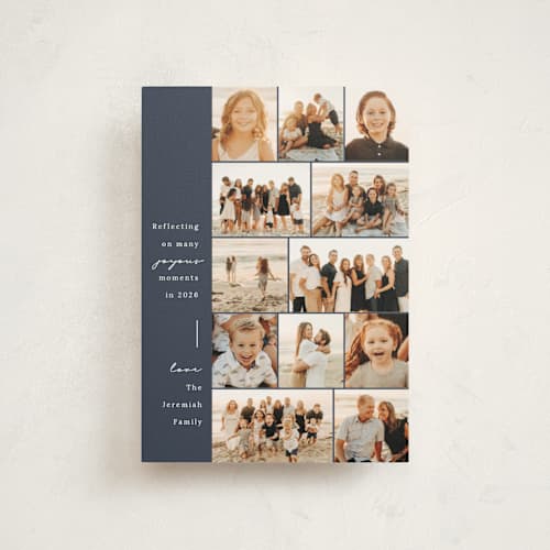 This is a winter sky christmas postcards with standard by Rebecca Durflinger called many merry moments printing on signature in postcard