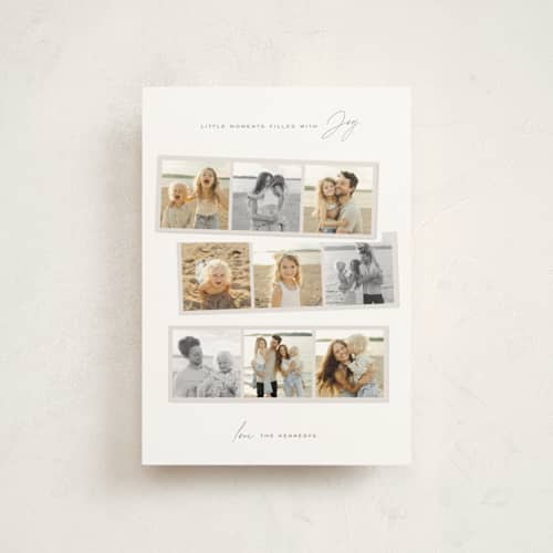 This is a snow christmas postcards with standard by Lisa McLean called joyful memories printing on signature in postcard