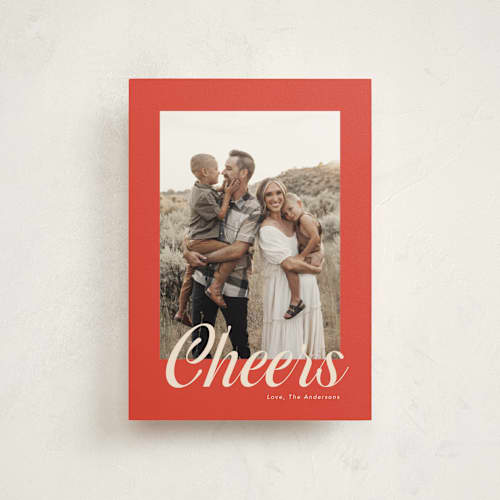 This is a candy cane christmas postcards with standard by Cass Loh called bold script printing on signature in postcard