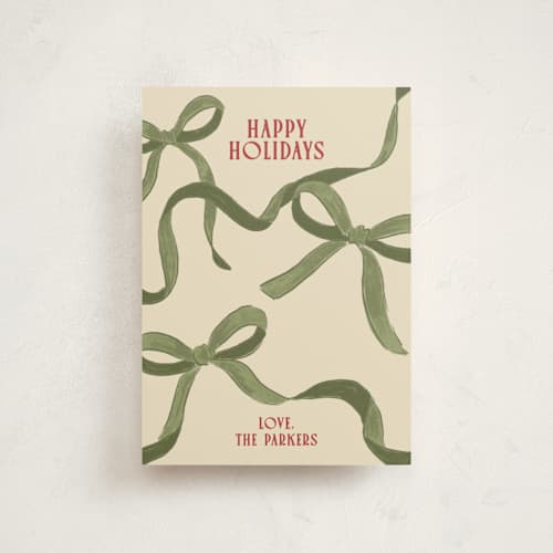 This is a stocking christmas postcards with standard by Creo Study called wrapped printing on signature in postcard
