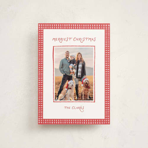 This is a peppermint christmas postcards with standard by Olivia Williams called picnic printing on signature in postcard
