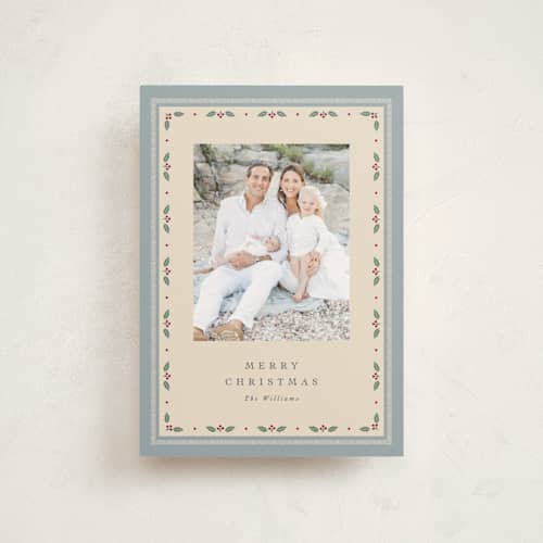 This is a wintermint christmas postcards with standard by Robert and Stella called dainty holly printing on signature in postcard