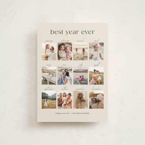 This is a crêpe christmas postcards with standard by Olivia Williams called best year printing on signature in postcard