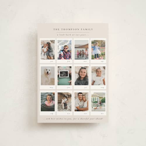 This is a ecru christmas postcards with standard by Meggy Masters called memory album printing on signature in postcard