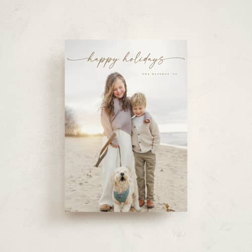 This is a wheat christmas postcards with standard by Christy Hy Lee called simplicity printing on signature in postcard