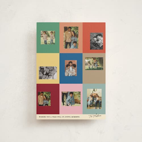 This is a confetti christmas postcards with standard by Pati Cascino called joyful moments printing on signature in postcard