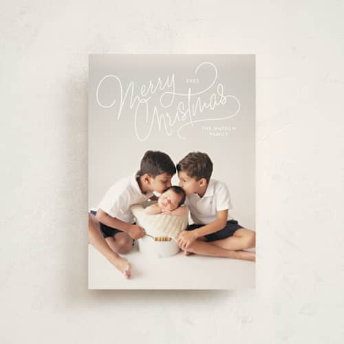 This is a snow christmas postcards with standard by Lauren Chism called up top printing on signature in postcard