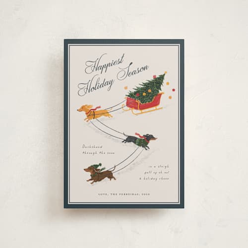 This is a winter slate christmas postcards with standard by Ana de Sousa called wiener wonderland printing on signature in postcard