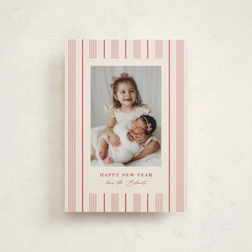 This is a berry christmas postcards with standard by Kanika Mathur called classic weave printing on signature in postcard