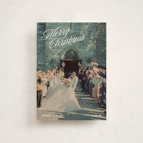 This is a snow christmas postcards with standard by Kristie Kern called pomeroy printing on signature in postcard