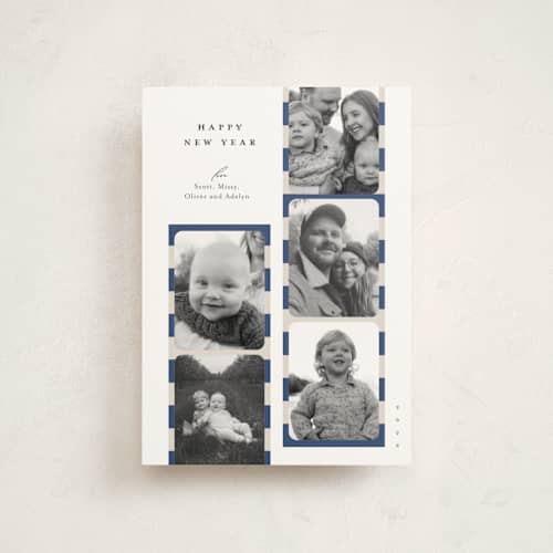 This is a cape cod christmas postcards with standard by Carrie ONeal called peppermint strip printing on signature in postcard