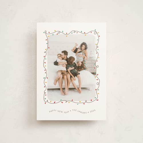 This is a frosting christmas postcards with standard by Holly Whitcomb called crazy lights printing on signature in postcard