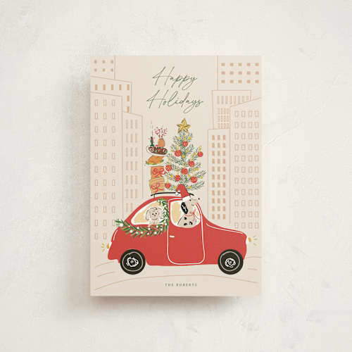 This is a pudding christmas postcards with standard by samovilka called merriestmerry printing on signature in postcard