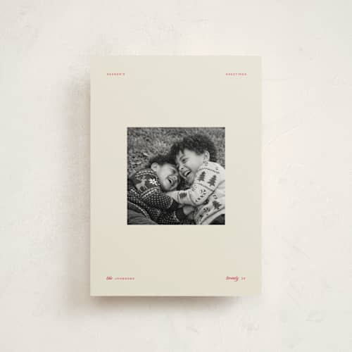 This is a peppermint christmas postcards with standard by Jen Ramsey called holiday photo printing on signature in postcard