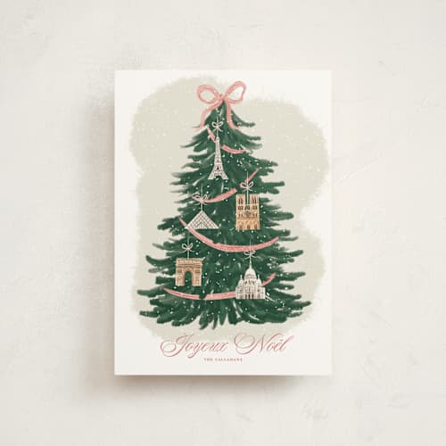 This is a candy christmas postcards with standard by Jamie Alexander called parisian promenade printing on signature in postcard