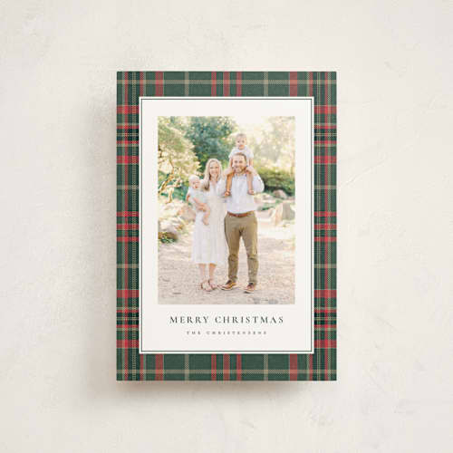 This is a flannel christmas postcards with standard by Wildfield Paper Co called apres ski printing on signature in postcard