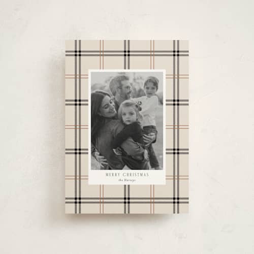 This is a vanilla christmas postcards with standard by Cindy Reynolds called window pane printing on signature in postcard