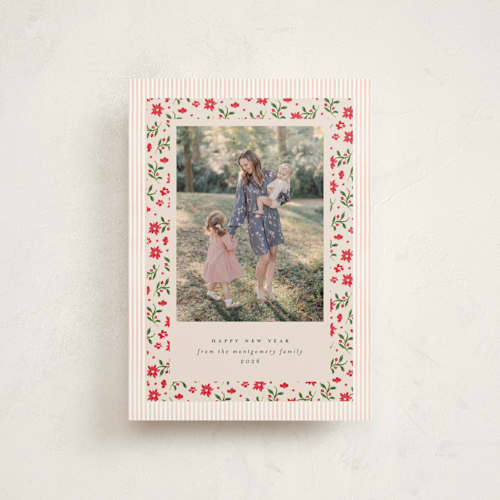 This is a eggnog christmas postcards with standard by Claudia Orengo called pique nique printing on signature in postcard