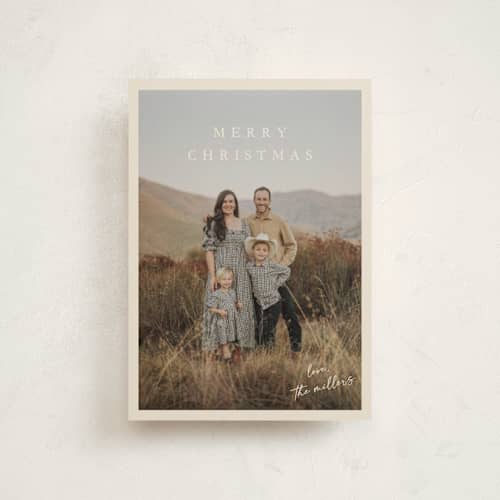 This is a vanilla christmas postcards with standard by Kasia Labocki called homebound printing on signature in postcard