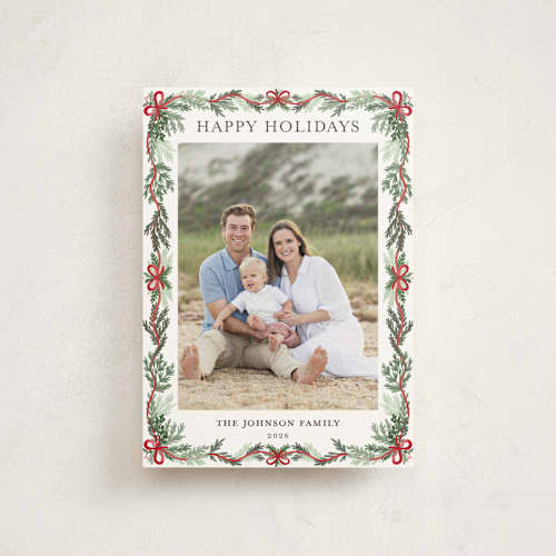This is a holly christmas postcards with standard by Angel Walker called traditional christmas printing on signature in postcard