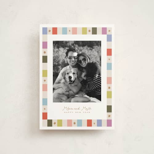 This is a gumdrop christmas postcards with standard by Tamara Hilje called starry tokens printing on signature in postcard