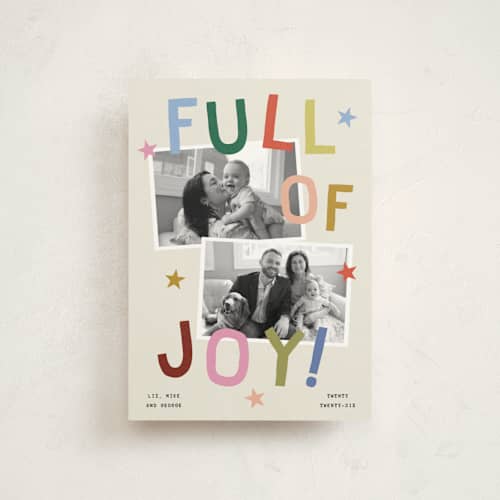 This is a jubilant christmas postcards with standard by Kercia Jane called full of joy (& cheer) printing on signature in postcard