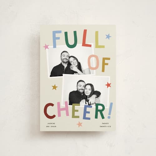 This is a jubilant christmas postcards with standard by Kercia Jane called full of joy (& cheer) printing on signature in postcard
