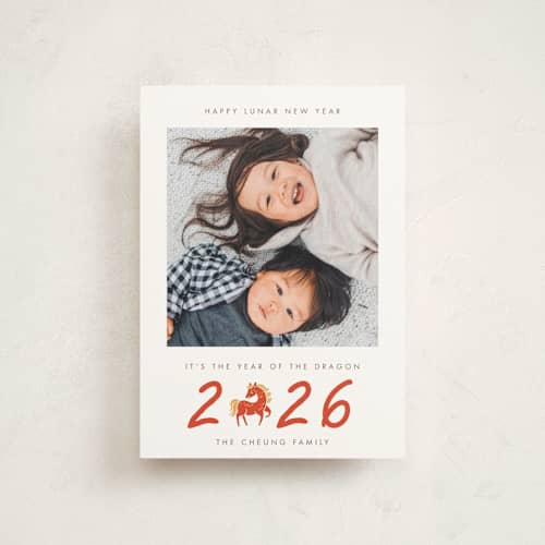 This is a kumquat chinese new year cards with standard by Vivian Yiwing called chinese dragon year printing on signature in postcard