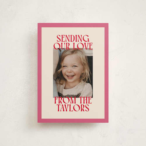 This is a gumdrop valentine postcards with standard by Ekko Studio called cheerful stack printing on signature in postcard