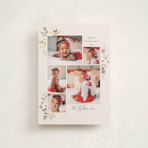 This is a cookie dough valentine postcards with standard by Susan Moyal called valentine floral printing on signature in postcard