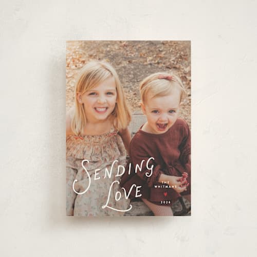 This is a ruby valentine postcards with standard by Lauren Chism called sent printing on signature in postcard