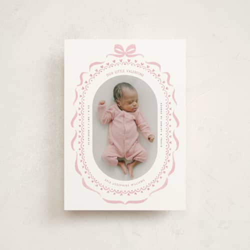 This is a ballet slipper valentine postcards with standard by Paula Pecevich called delicate ribbon printing on signature in postcard